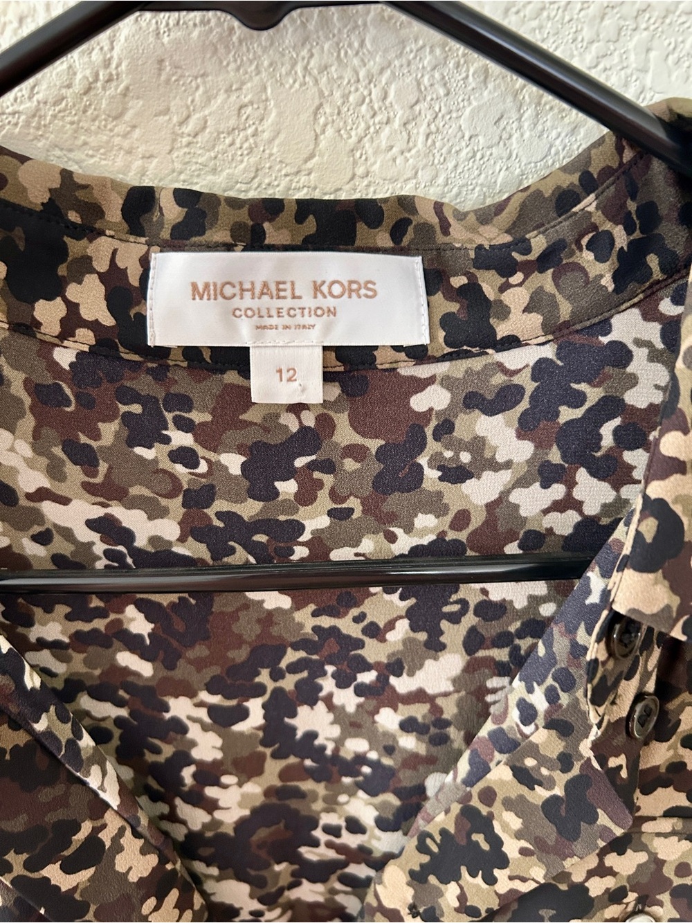 Michael Kors Silk Runway Dress in Juniper Camo print sz 12 originally $2690 - Picture 9 of 15